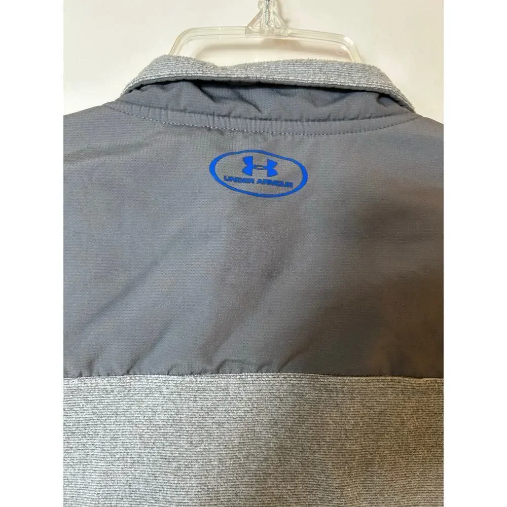 UNDER ARMOUR Unisex Youth Gray Fleece Quarter Zip Jacket / Size: Youth Large